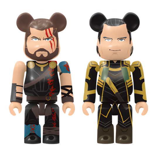 Bearbrick Happy Kuji "MARVEL Studios" - C: Thor & Loki 100% Herstellerbild 1