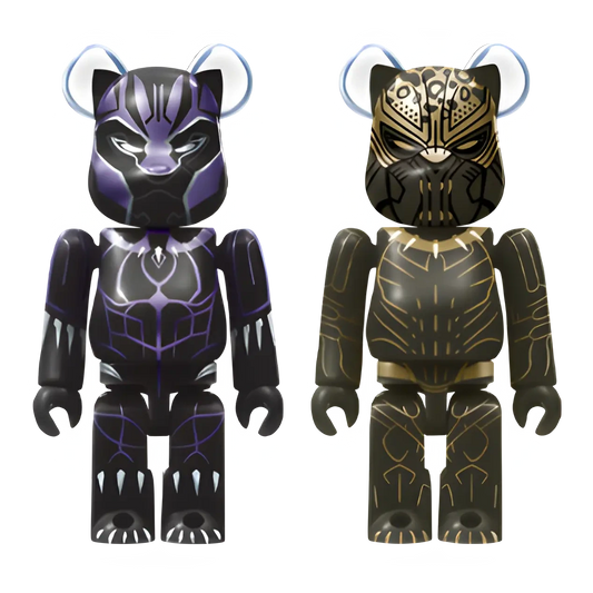 Bearbrick Happy Kuji "MARVEL Studios" - E: Black Panther & Erik Killmonger 100% Herstellerbild 1
