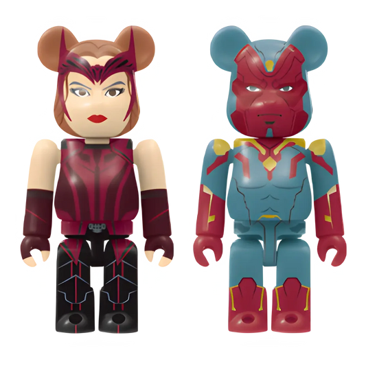 Bearbrick Happy Kuji "MARVEL Studios" - G: Scarlet Witch & Vision 100% Herstellerbild 1