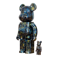 BE@RBRICK Jackson Pollock Studio Chrome Version (100%+400%)