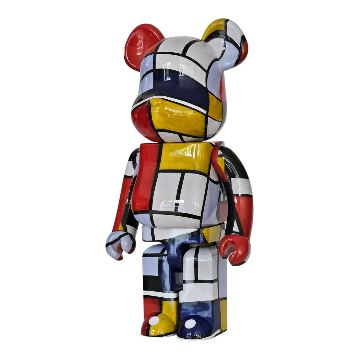 Bearbrick Piet Mondrian 1000% schräg