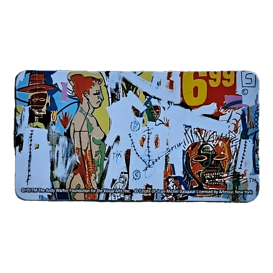 Bearbrick Series 42 Artist Andy Warhol × Jean-Michel Basquiat 100% Begleitkarte