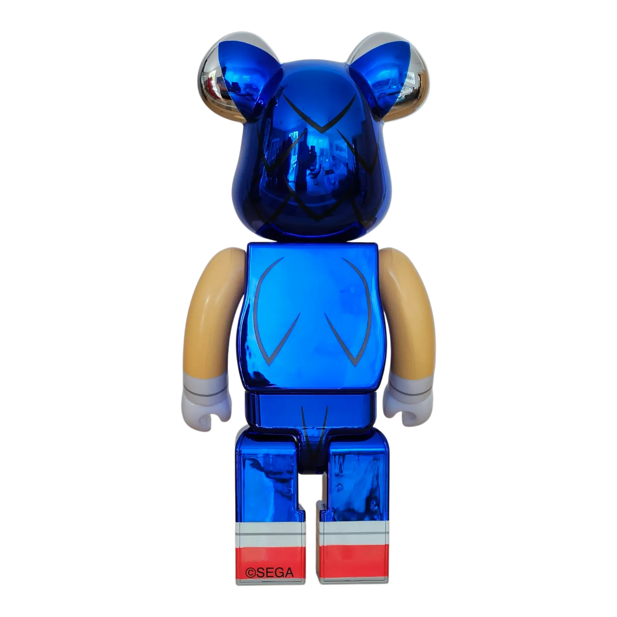 Bearbrick Sonic the Hedghog Chrome Version 100%+400% Rückseite