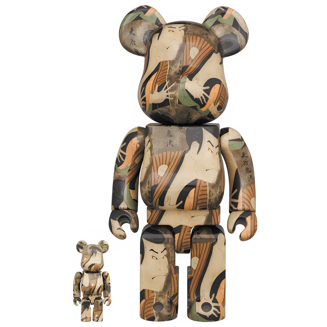 Bearbrick Toshusai Sharaku "Actor Otani Oniji III as the Footman (Yakko) Edohei" 100%+400% Herstellerbild 1