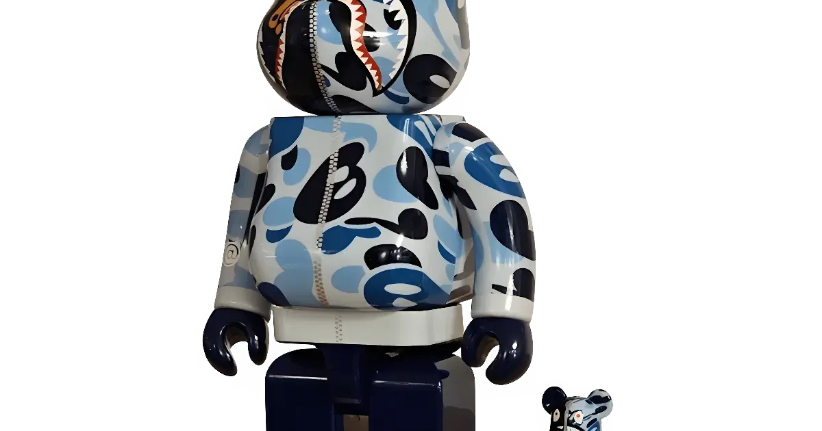 BE@RBRICK Baby Milo® Camo Shark Blue Version 100%+400%