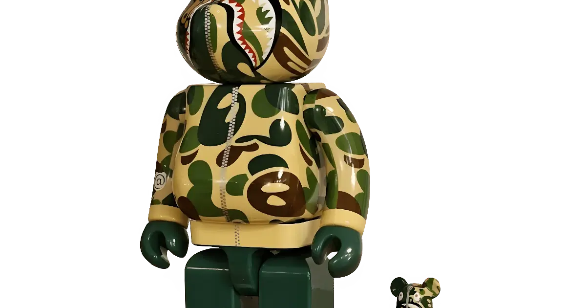 BE@RBRICK Baby Milo Camo Shark Green 100%+400%