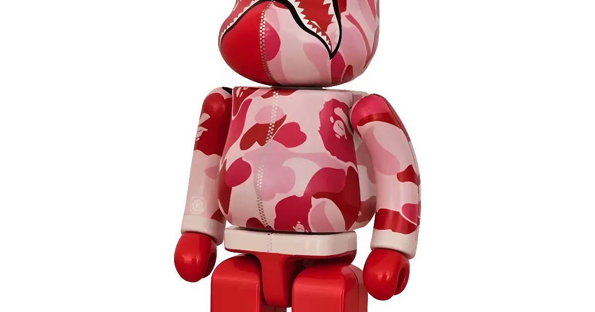 BE@RBRICK A BATHING APE ABC Camo Shark Pink 200%