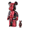 Bearbrick Andy Warhol × Jean-Michel Basquiat #1 100%+400% schräg