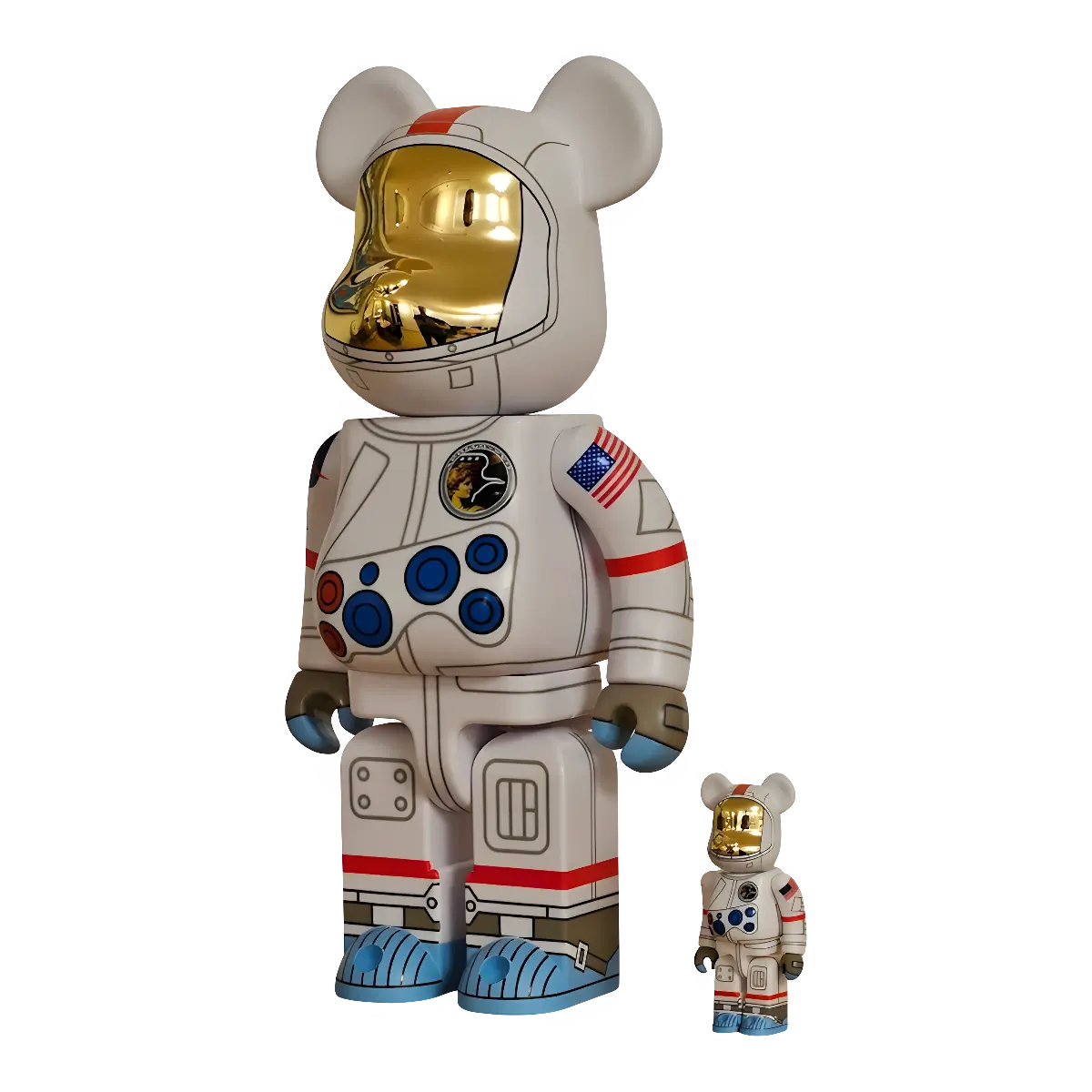 BE@RBRICK APOLLO17 ASTRONAUT 100％ &amp; 400％ MEDICOM BE@RBRICK ASTRONAUT 100% & 400%