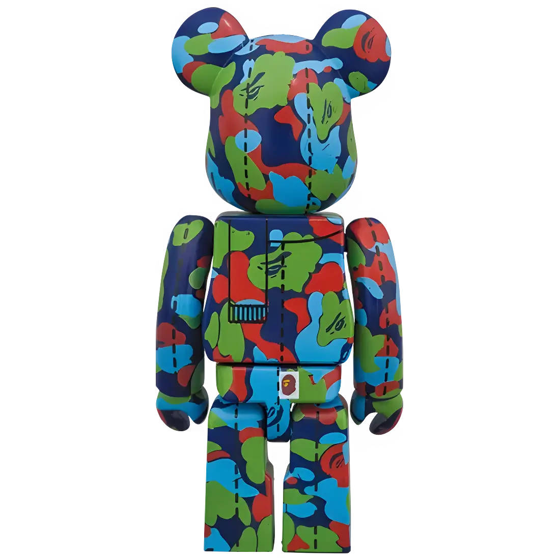 Bearbrick BAPE Camo 28th Anniversary #1 Green Red Blue 100% Herstellerbild 2