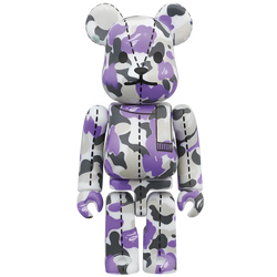 BE@RBRICK BAPE Camo 28th Anniversary #1 Violet/Grey (100%)