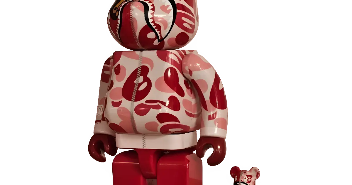 BE@RBRICK Baby Milo® Camo Shark Pink Version 100%+400%