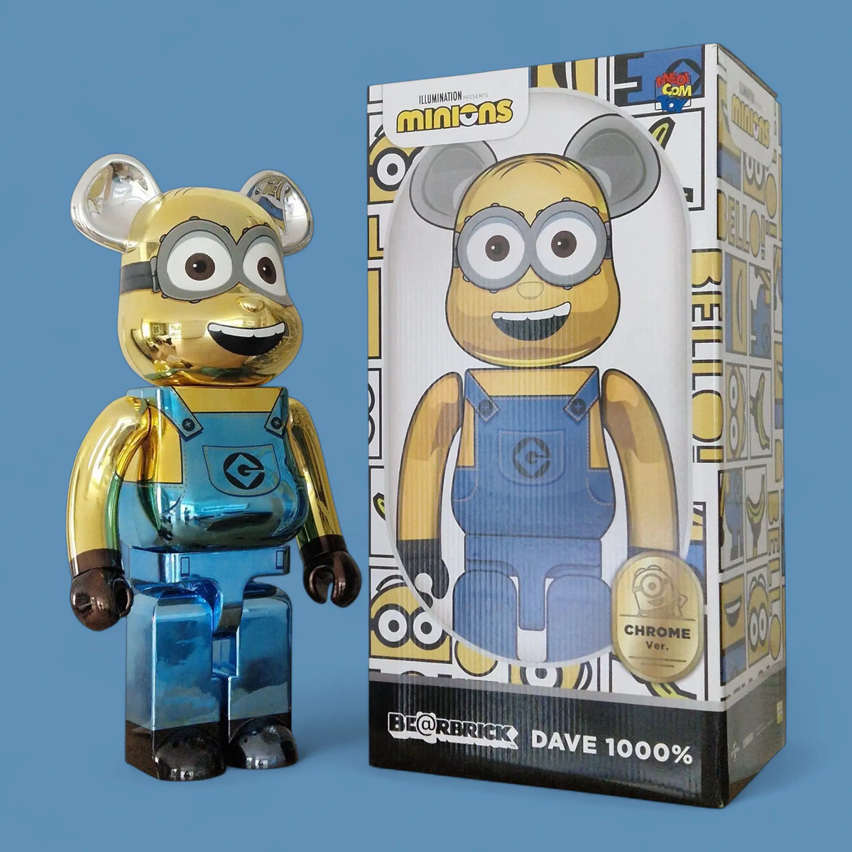 BE@RBRICK Dave Chrome Version 1000% | MyBearBrick.de