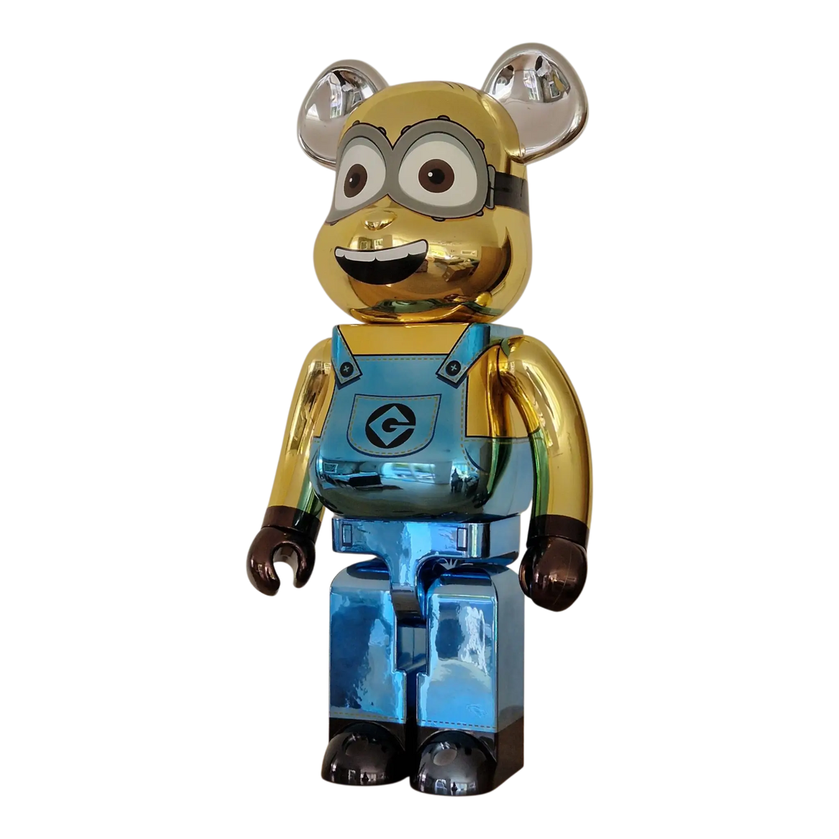 Bearbrick Dave Chrome Version [Minions] 1000% schräg