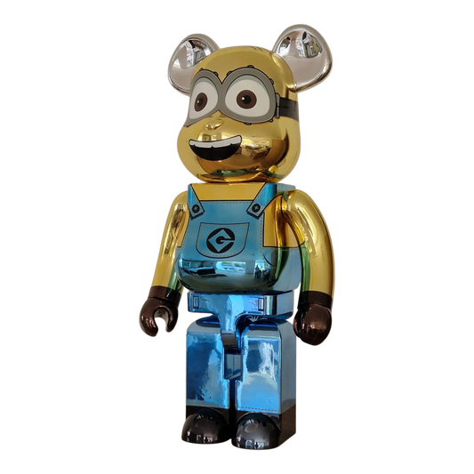 Bearbrick Dave Chrome Version [Minions] 1000% schräg