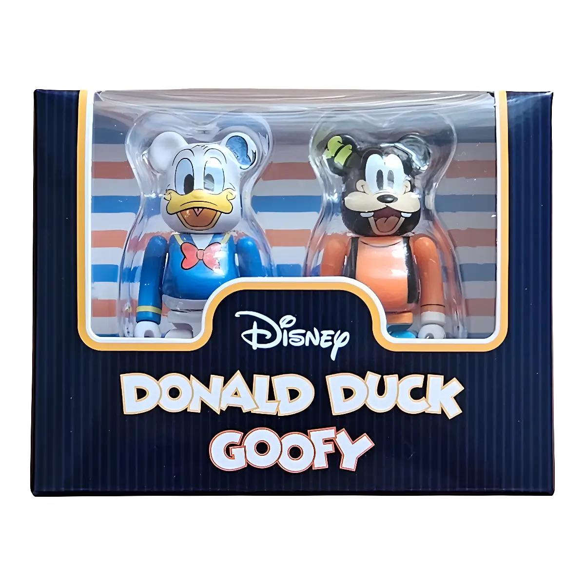 Bearbrick Donald Duck & Goofy 2er-Set 100% in der Verpackung