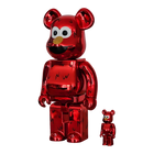 BE@RBRICK Elmo Chrome Version [Sesame Street] (100%+400%)