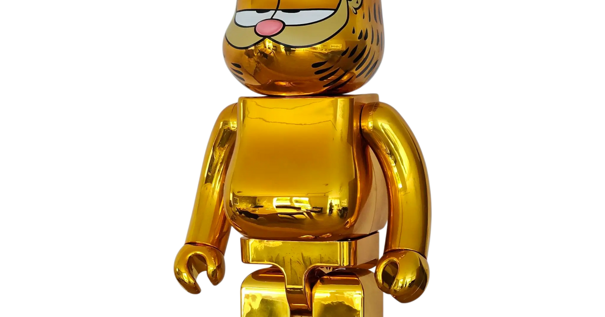 その他 MEDICOM TOY - MEDICOM TOY BE@RBRICK GARFIELD GOLD MEDICOM TOY - BE@RBRICK GARFIELD GOLD CHROME Ver. 1000％