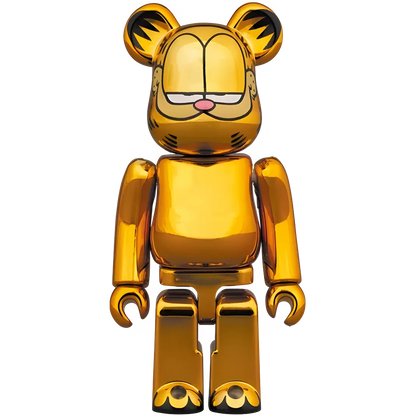 Bearbrick Garfield Gold Chrome Version 100%+400% Herstellerbild 2