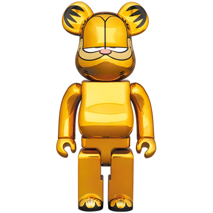 Bearbrick Garfield Gold Chrome Version 100%+400% Herstellerbild 3