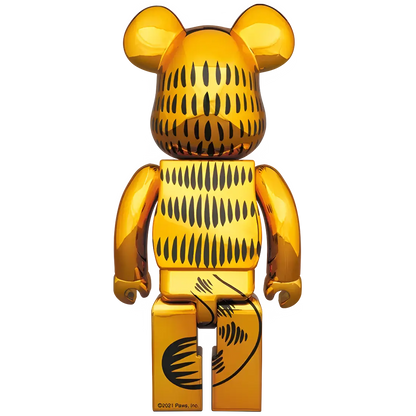 Bearbrick Garfield Gold Chrome Version 100%+400% Herstellerbild 4