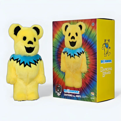 Bearbrick Grateful Dead Dancing Bears Costume Version Yellow 400% mit Verpackung