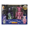 Bearbrick Happy Kuji 'Disney Christmas Party' (2012) - 39 Aladdin Pearl Body Version & Little Mermaid Pearl Body Version 100% in der Verpackung