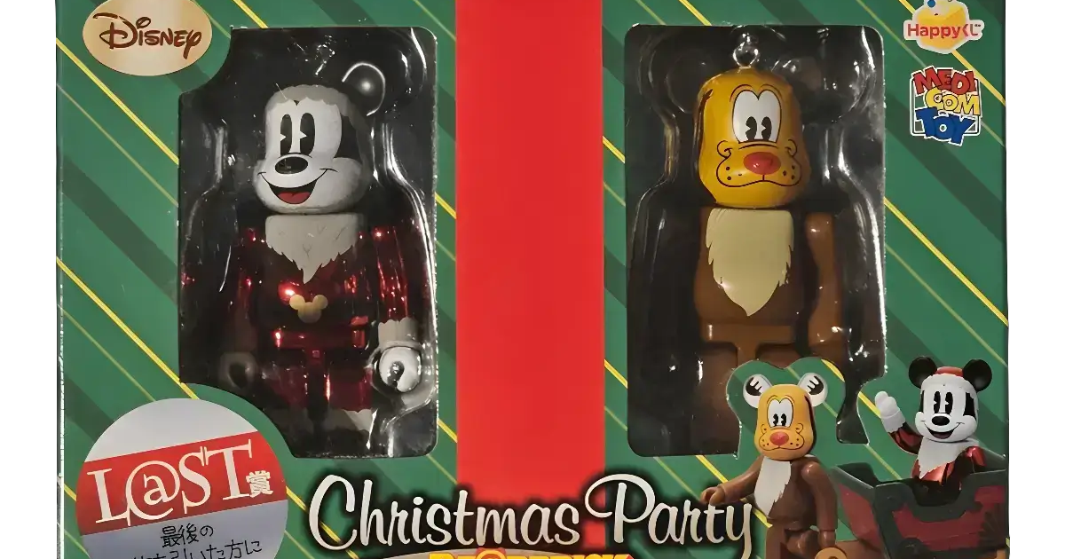BE@RBRICK Disney Xmas Party - L@ST Mickey & Pluto 100% Version