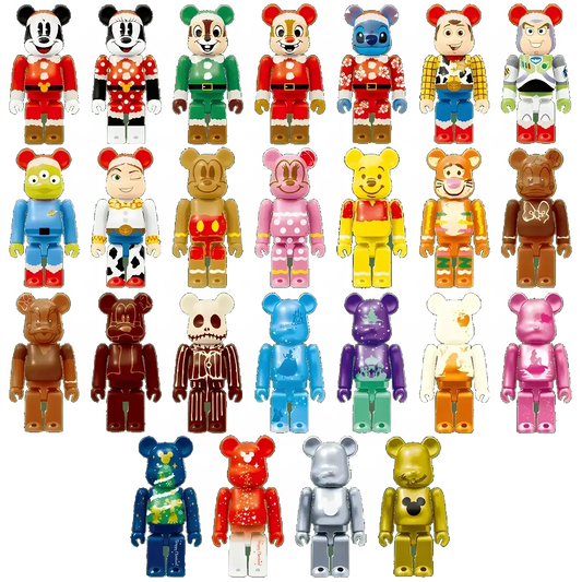 Bearbrick Happy Kuji 'Disney Christmas Party' (2012) - Modellübersicht 100% Herstellerbild