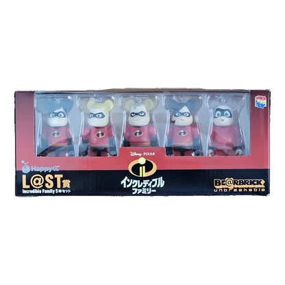 Bearbrick Happy Kuji 'Disney Pixar' (2018) - L@ST Incredible Family 5er-Set 100% in der Verpackung