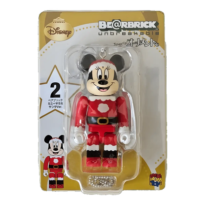 Bearbrick Happy Kuji 'Disney Special Ornament' (2011) - 2 Minnie Mouse Santa Version 100% in der Verpackung