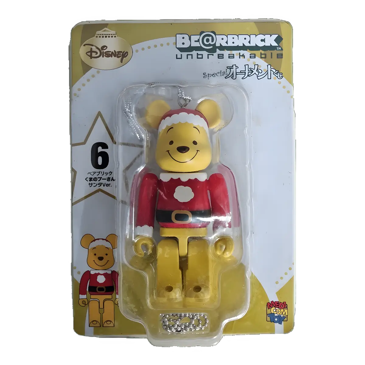 Bearbrick Happy Kuji 'Disney Special Ornament' (2011) - 6 Winnie the Pooh Santa Version 100% in der Verpackung