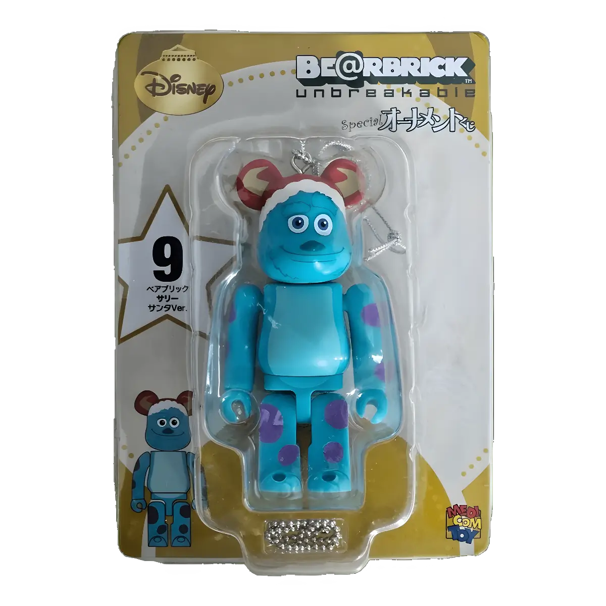 Bearbrick Happy Kuji 'Disney Special Ornament' (2011) - 9 Sulley Santa Version 100% in der Verpackung