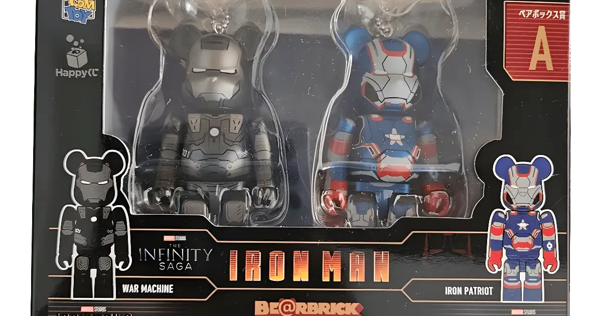 BE@RBRICK Iron Man War Machine & Iron Patriot 100%