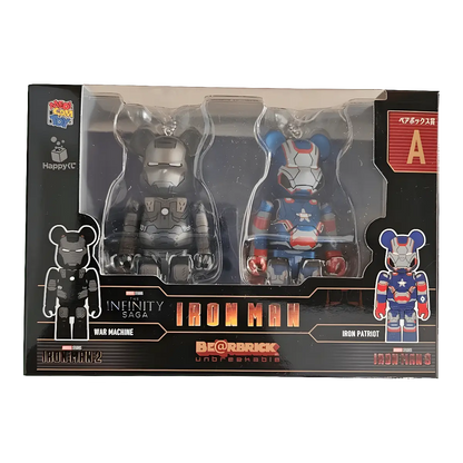 Bearbrick Happy Kuji 'Iron Man' (2023) - A War Machine & Iron Patriot 100% in der Verpackung