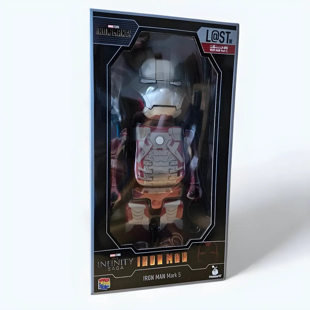 Bearbrick Happy Kuji 'Iron Man' (2023) - L@ST Iron Man Mark 5 400% in der Verpackung