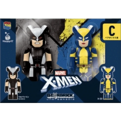 Bearbrick Happy Kuji 'X-Men' (2022) - C Wolverine & X-23 100% Verpackung
