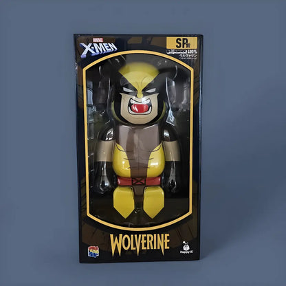 Bearbrick Happy Kuji 'X-Men' (2022) - SP Wolverine Brown Version 400% in der Verpackung