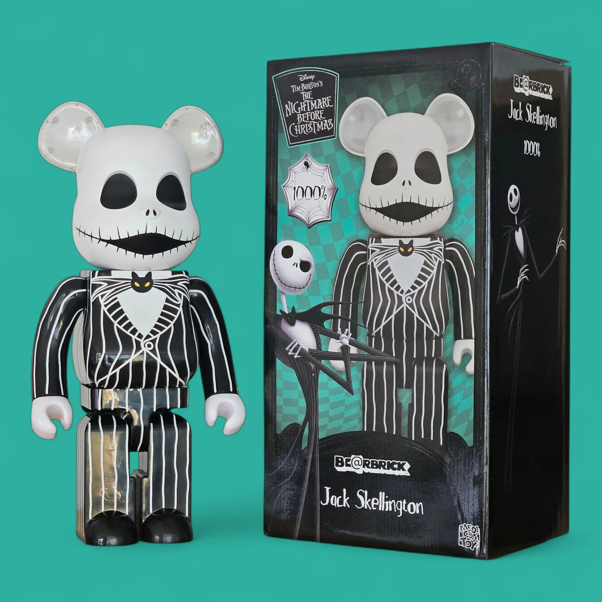 BE@BRICK Jack Skellington 100% & 400% Bearbrick 100% 400% Set