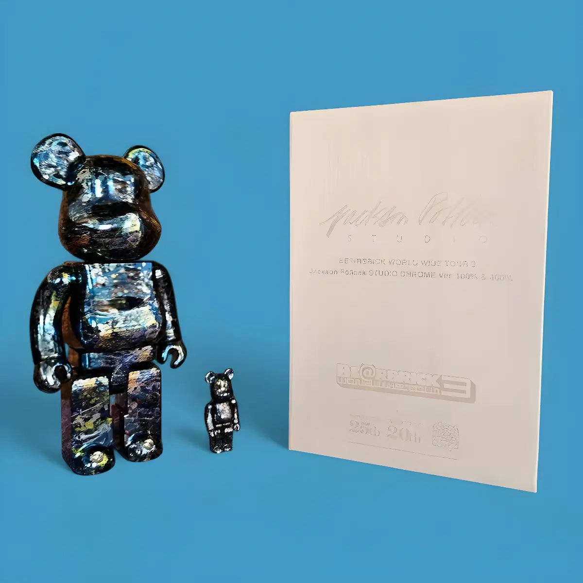 BE@RBRICK Jackson Pollock Studio Chrome Version 100%+400% BE@RBRICK Jackson Pollock Studio Chrome Version 100%+400%