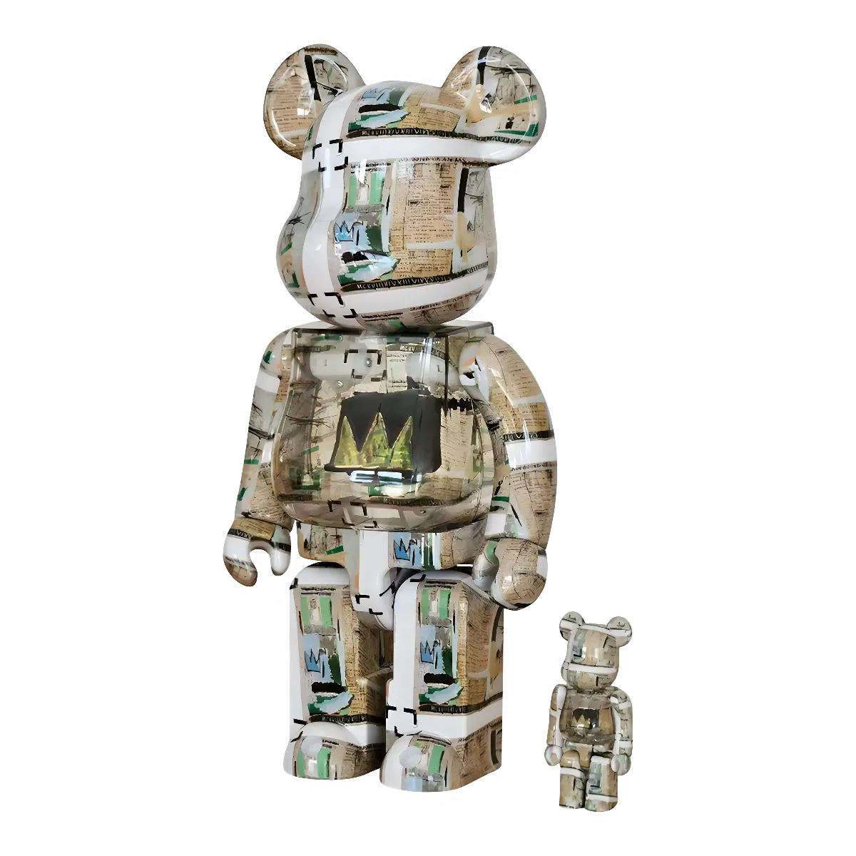 Bearbrick Jean-Michel Basquiat 'King Pleasure' 100%+400% schräg