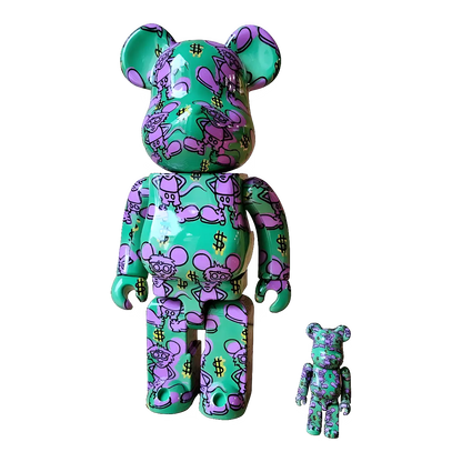 Bearbrick Keith Haring #11 100%+400% schräg