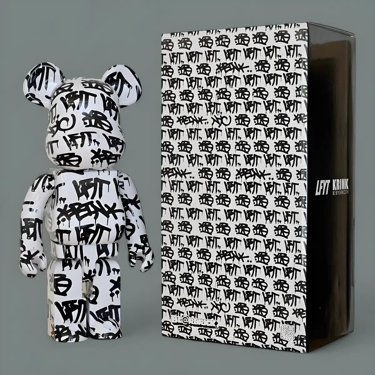 Bearbrick LFYT × KRINK 1000% mit Verpackung