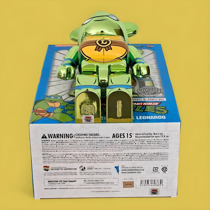 Bearbrick Leonardo Chrome Version [Teenage Mutant Ninja Turtles] 100%+400% Echtheitsmerkmale