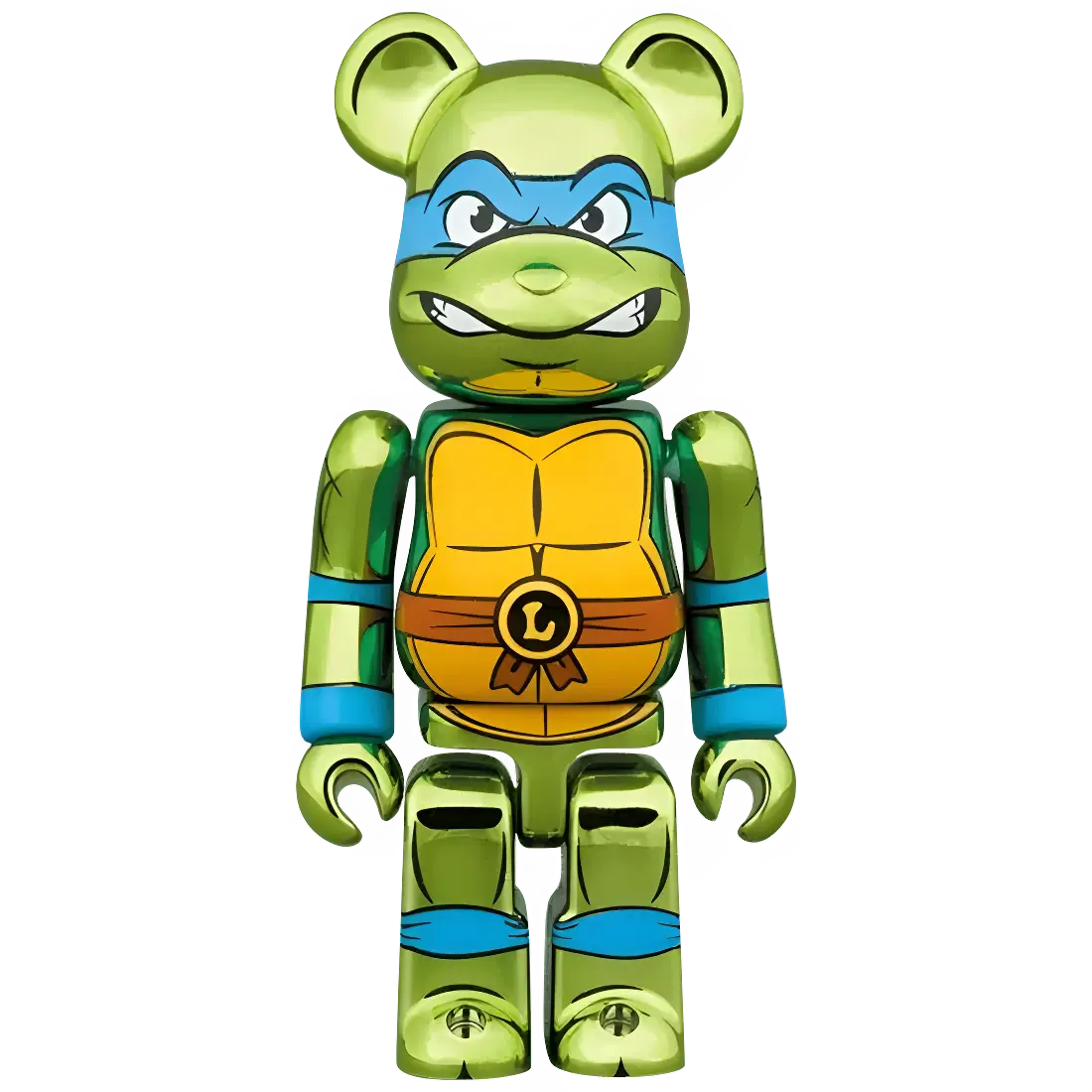 Bearbrick Leonardo Chrome Version [Teenage Mutant Ninja Turtles] 100%+400% Herstellerbild 2