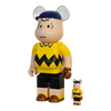 Bearbrick MLB × Peanuts Charlie Brown [New York Mets] 100%+400% schräg