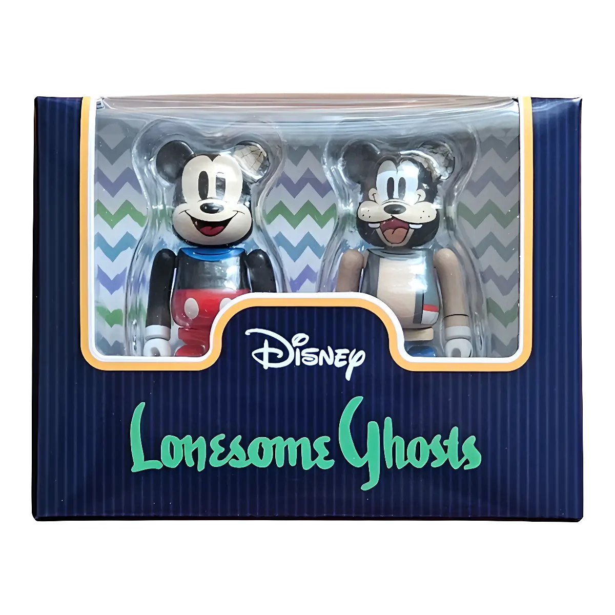 Bearbrick Mickey Mouse & Goofy (Lonesome Ghosts Version) 2er-Set 100% in der Verpackung
