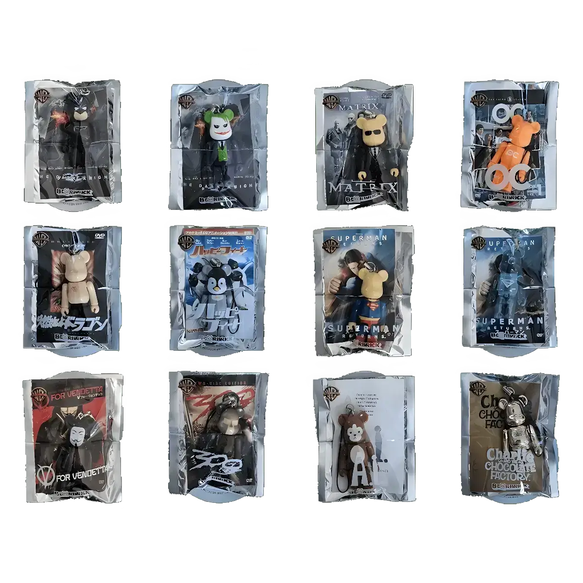 Bearbrick PEPSI.NEX × Warner Bros. - komplette Kollektion aus 12 Figuren 70% in der Verpackung