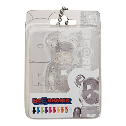Bearbrick Package Ch@rm Collection Vol. 2 9 Clear Glitter 50% in Verpackung