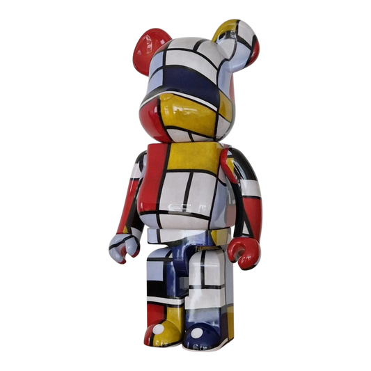 Bearbrick Piet Mondrian 1000% schräg